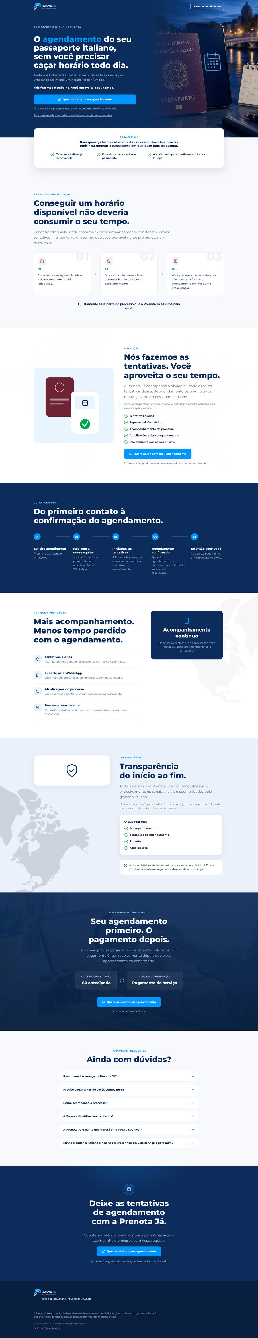 Anteprima homepage Prenota Já