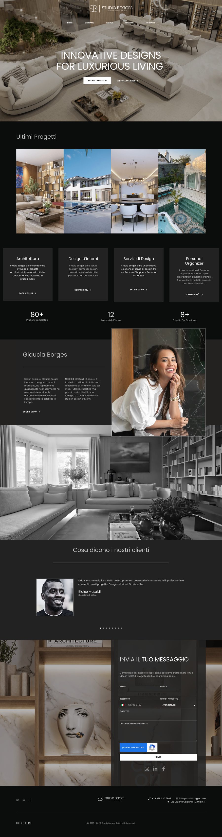 Anteprima homepage Studio Borges
