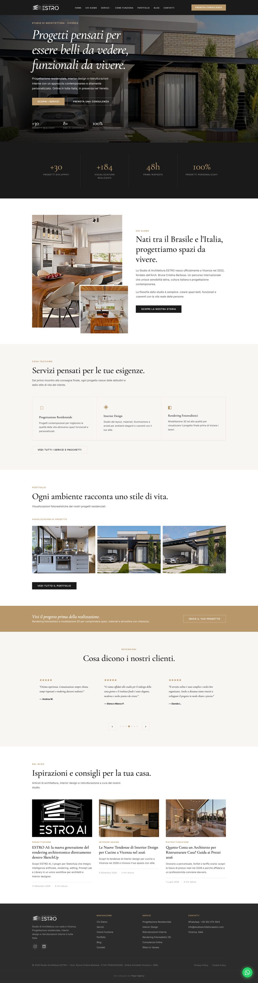 Anteprima homepage Studio ESTRO